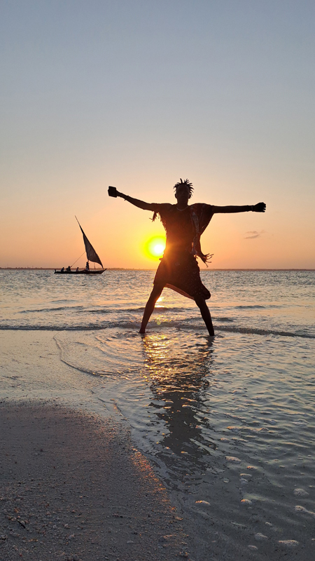 Masai, Zanzibar, more, zalazak sunca