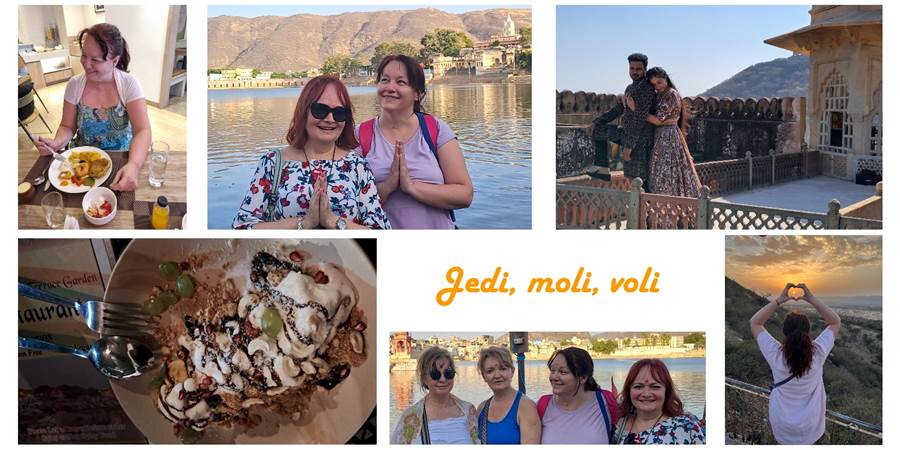 Kolaž žena koje poziraju za fotografiju