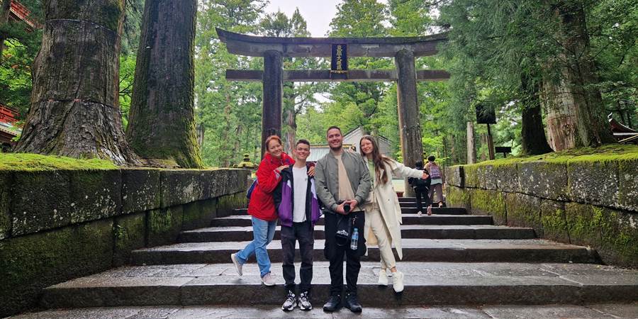 A group of people posing for a photo