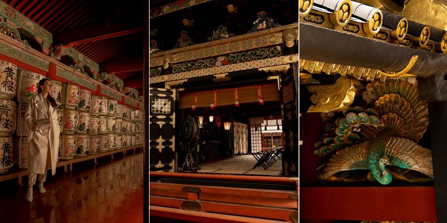 A collage of different images of a building