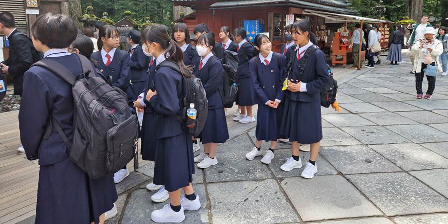 A group of students in uniform