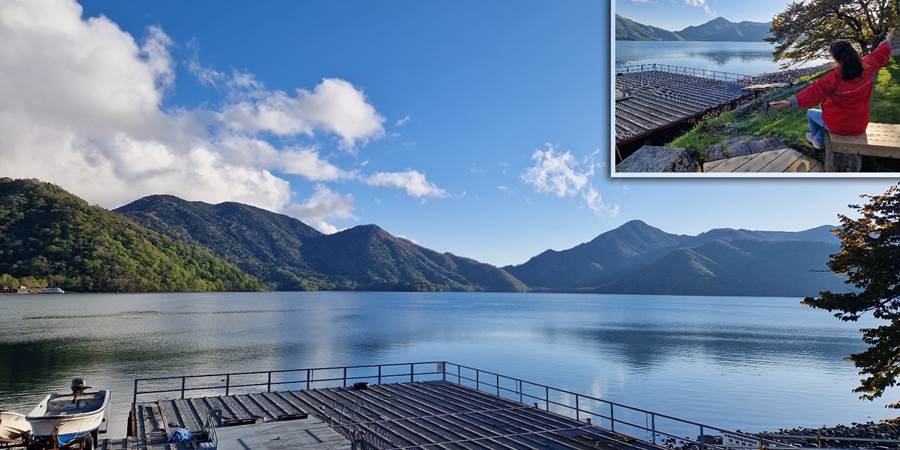 Pogled na jezero i planine