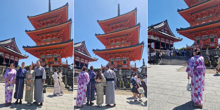 Kimona, Kjoto, Kiomizudera, Japan
