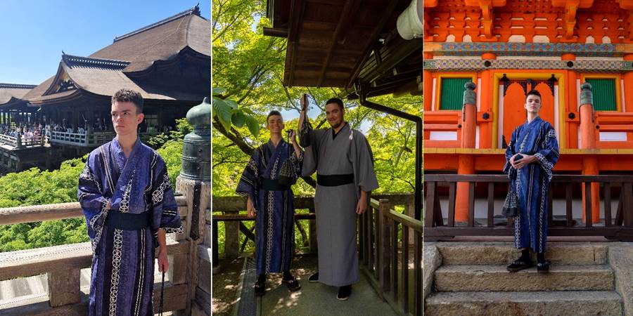 Kimona, Kjoto, Kiomizudera, Japan