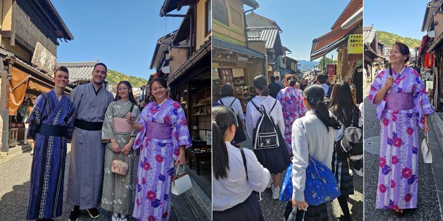 Kimona, ulice, Kjoto, Japan