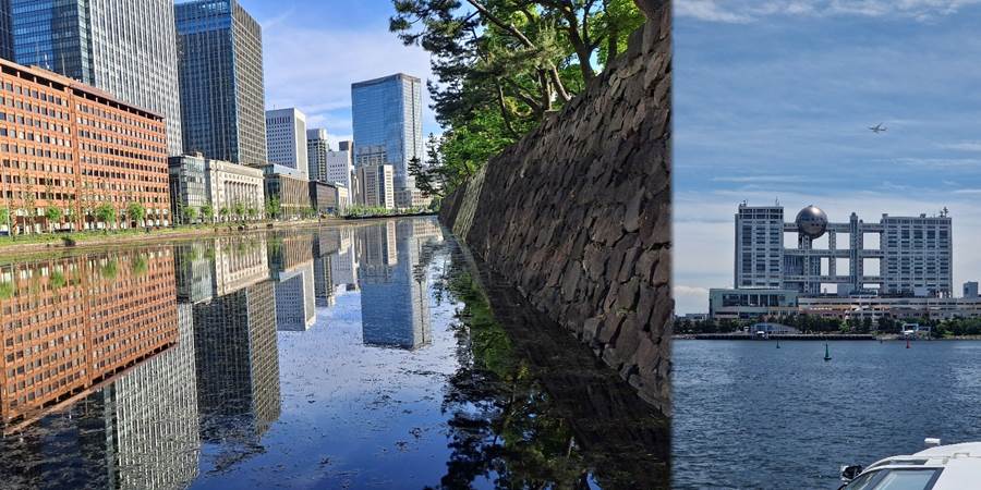 A city next to water
