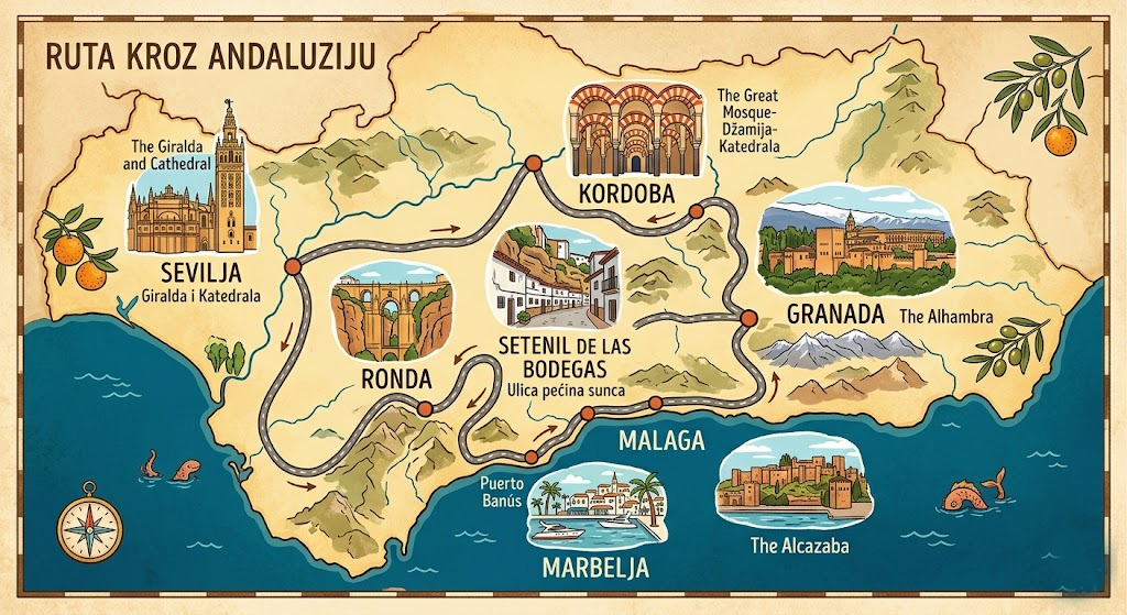 andaluzija mapa ronda