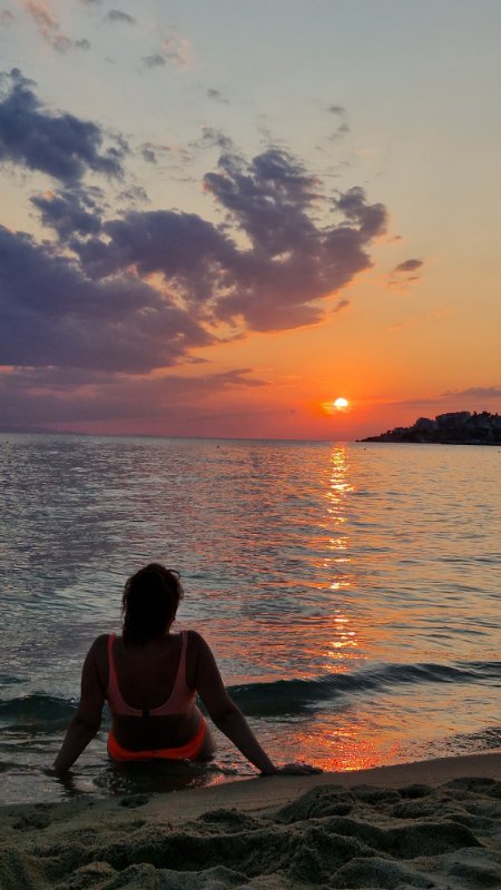 Neos Marmaras na Sitoniji, zalazak sunca